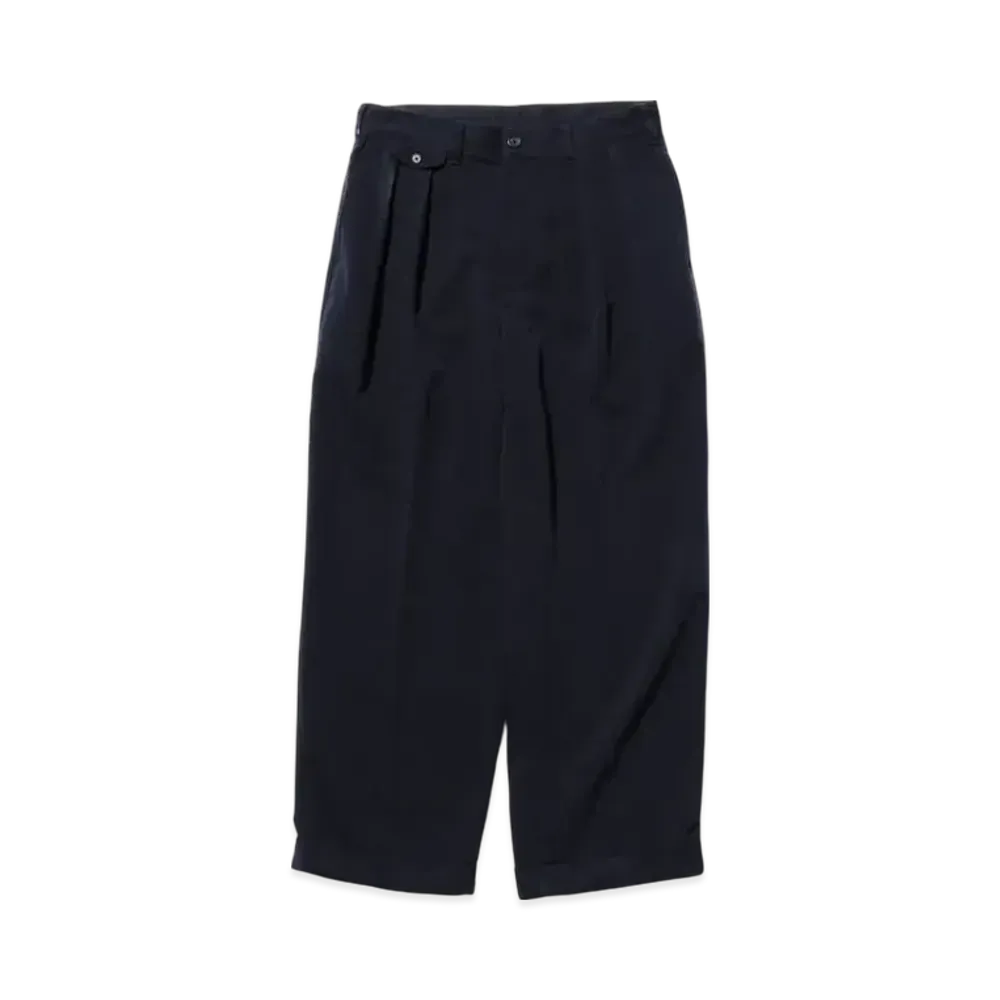 BEAMS 2 Pleats Trousers PE Twill "Navy"