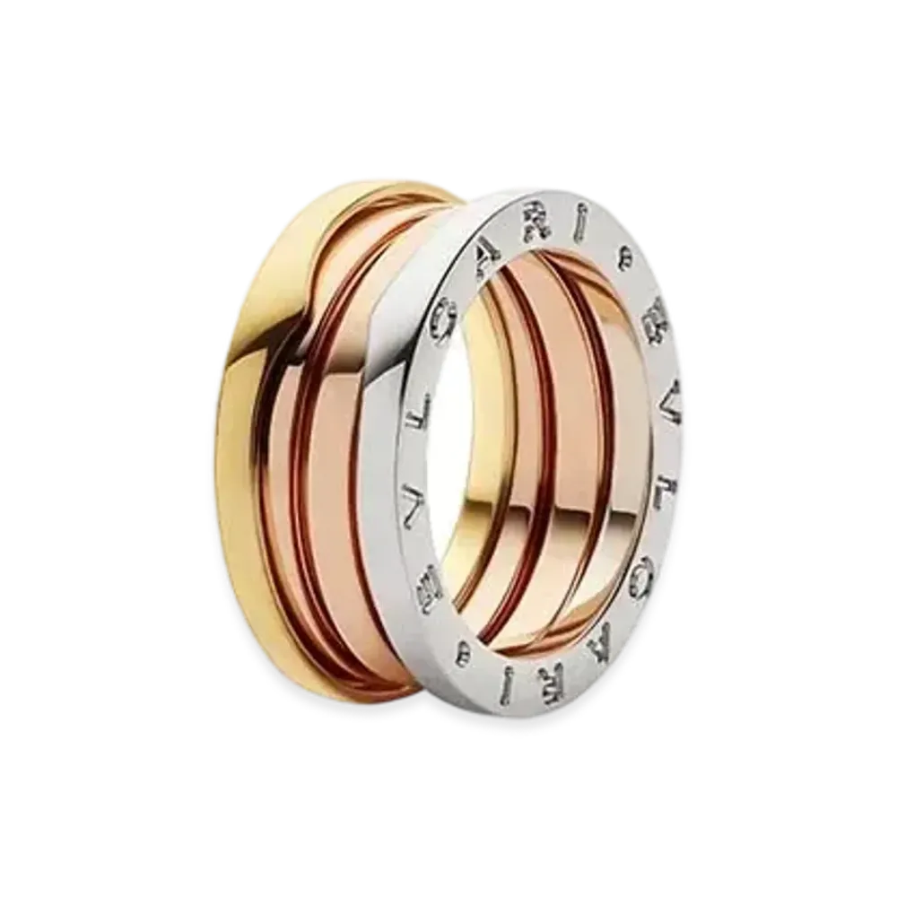 BVLGARI B.Zero 1 Ring "Pink Gold/White Gold/Yellow Gold"
