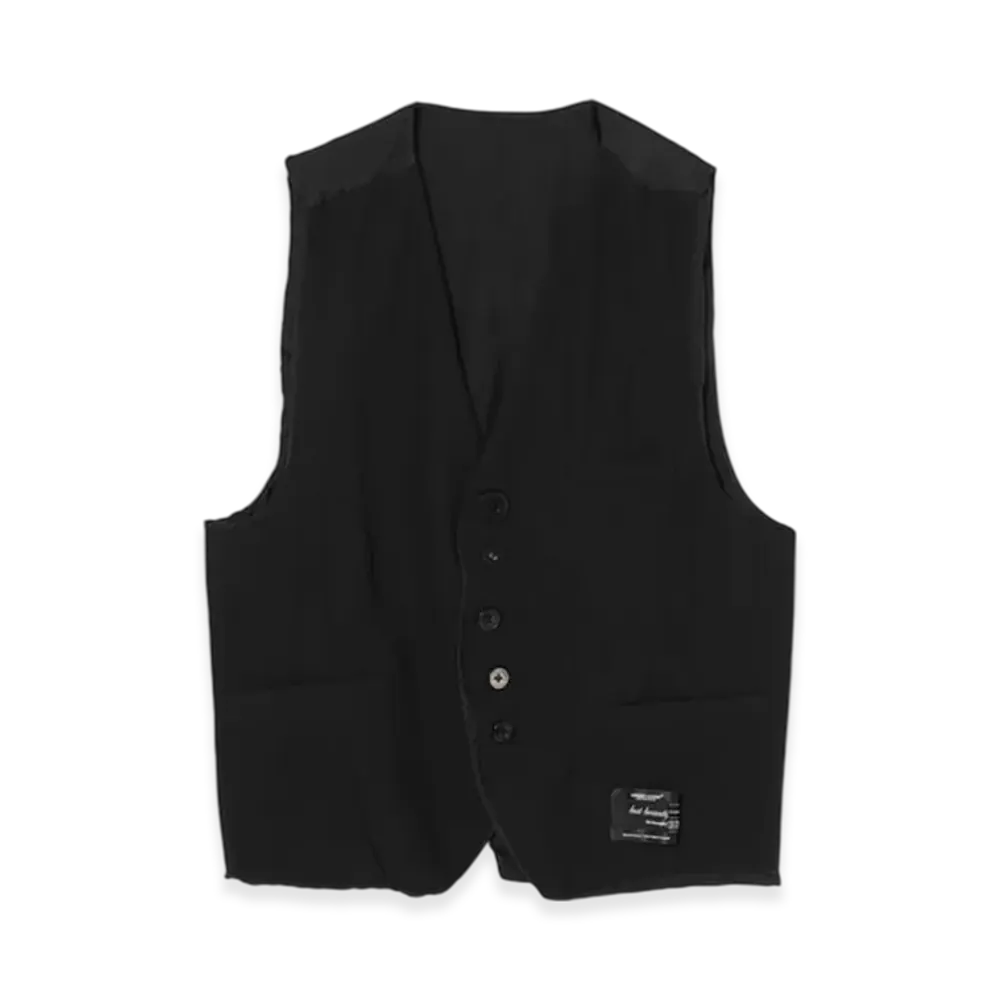UNDERCOVER Cotton Gabardine Vest "Black"