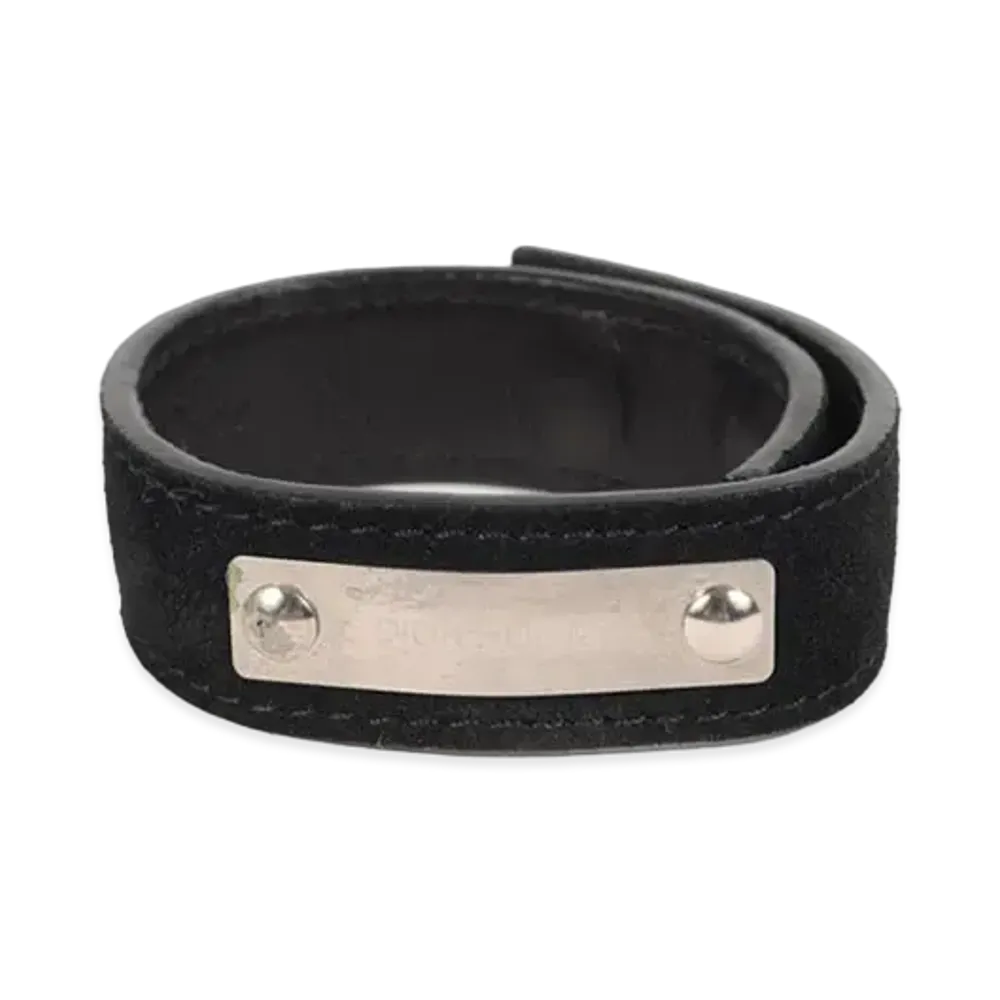 Dior DiorHomme Logo Plate Bracelet "Silver"