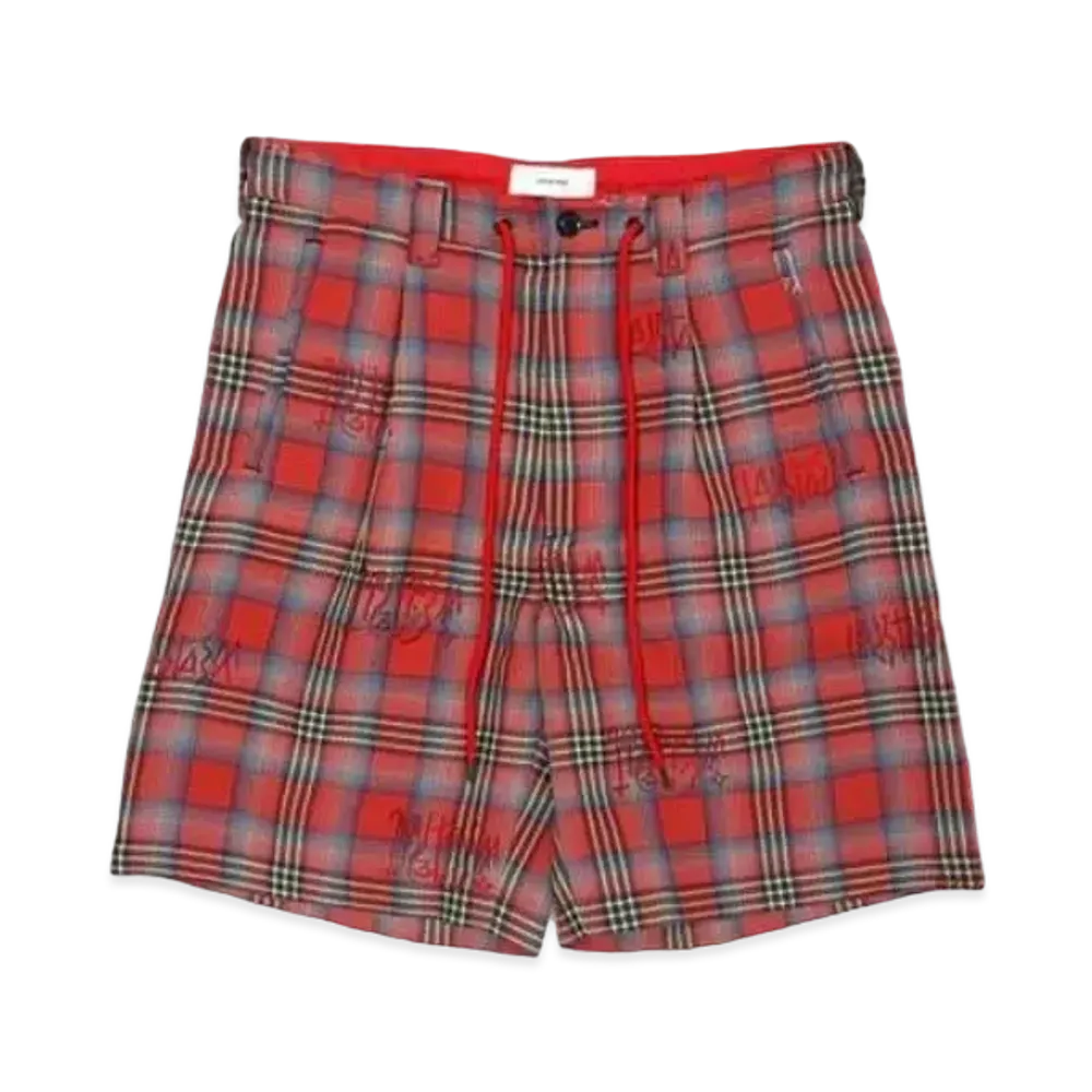 FACETASM Transparent Check Shorts "Red Check"