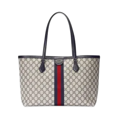 GUCCI Ophidia Medium Tote Bag "Beige/Blue"