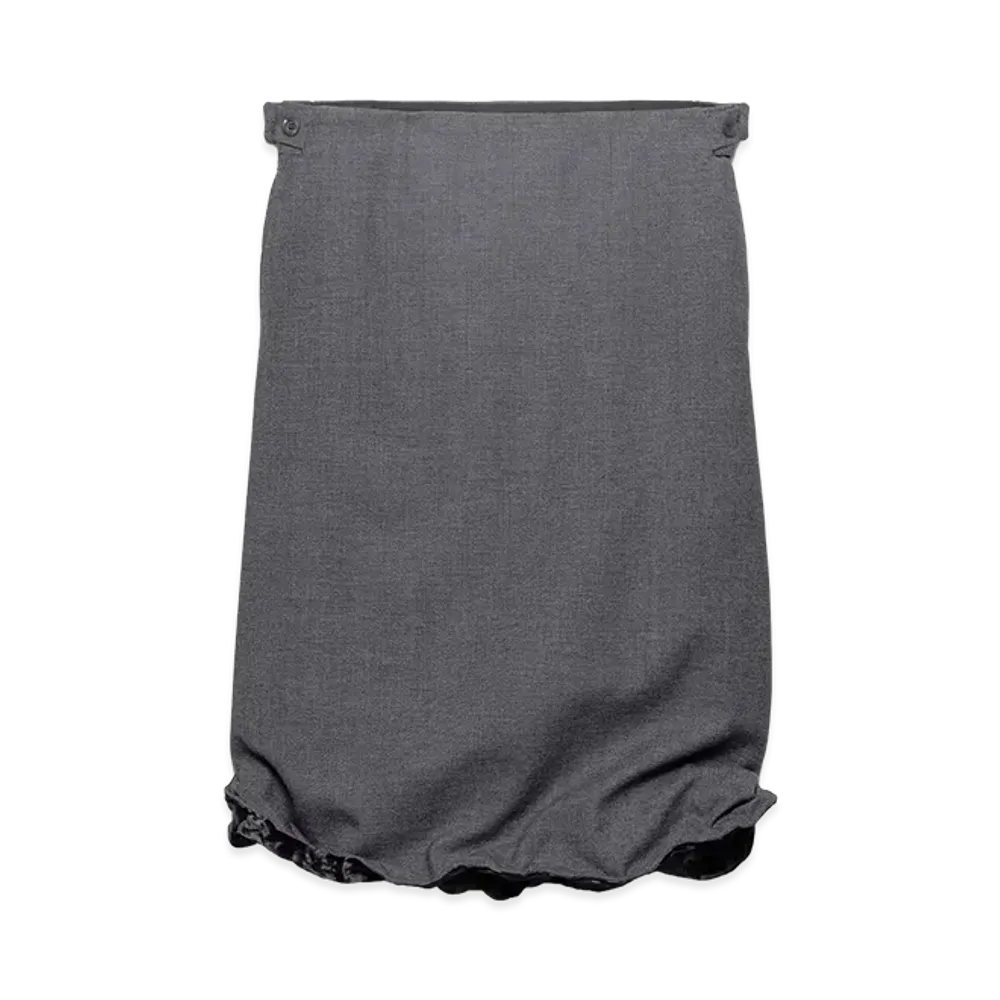 PRADA Shaped Wool Skirt "Anthracite Grey"