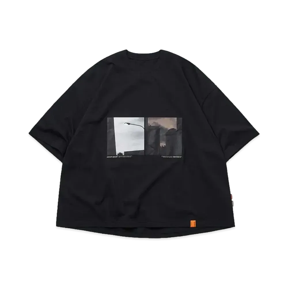 GOOPiMADE® X TIGHTBOOTH Streetscape Logo Tee "Black"