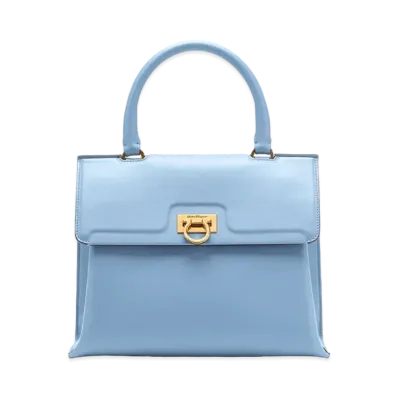 Salvatore Ferragamo Trifolio Top Handle (S) "Chambray"