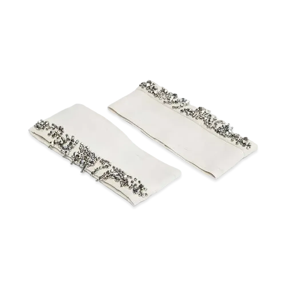Max Mara Saretta Embroidered Cufflinks "Ecru"