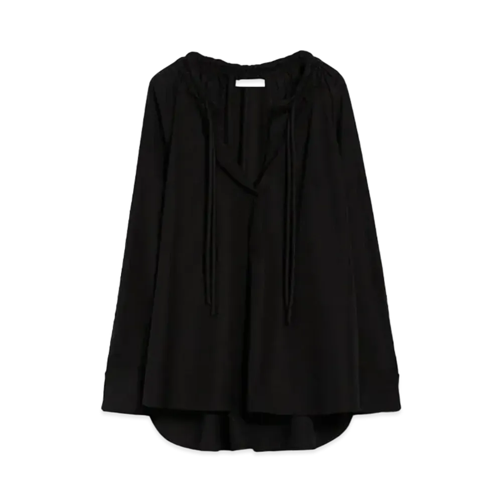 Max Mara Ario Pure Cotton Poplin Oversized Shirt "Black"