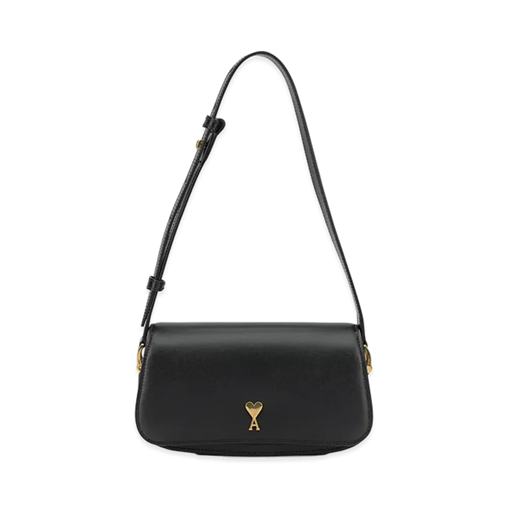 AMI PARIS Women's Paris Small Shoulder Bag "Black"