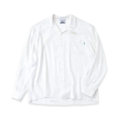 FEELS. Rayon Shirt Dress Code Line "White"