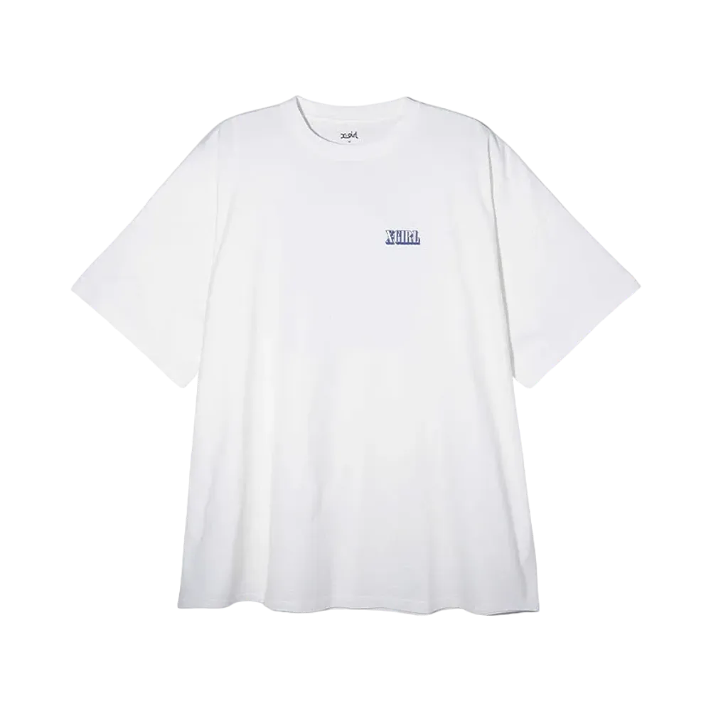 X-Girl Circle Background Face Logo S/S Big Tee Dress "White"