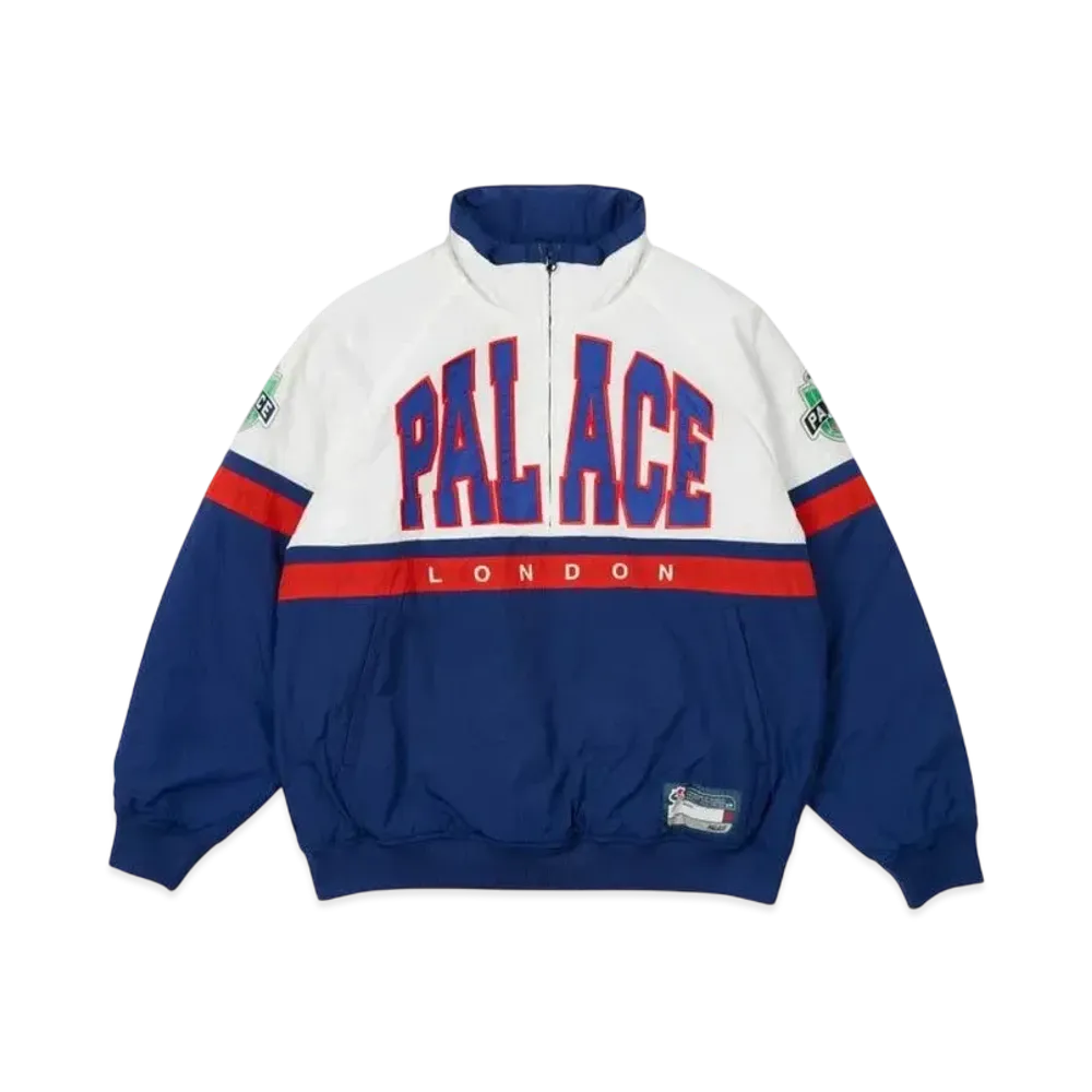 PALACE Breakout Half Zip Bomber "White Navy"