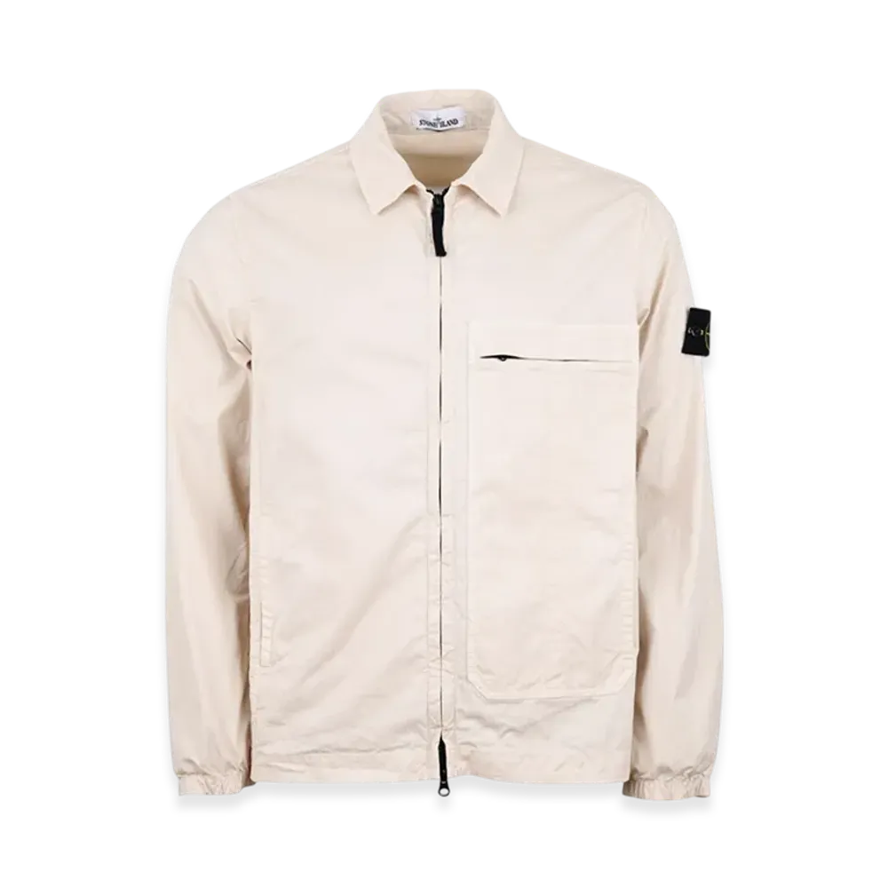 Stone Island 10319 Stretch Cotton Twill Overshirt - 21SS "Ivory"