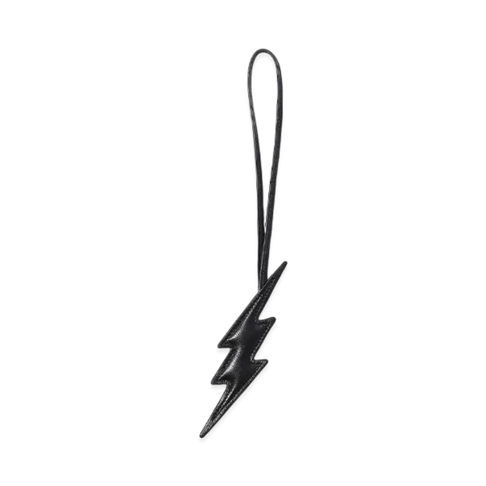 V.A. Fragment x agnes b. Leather Keychain Thunder "Black"