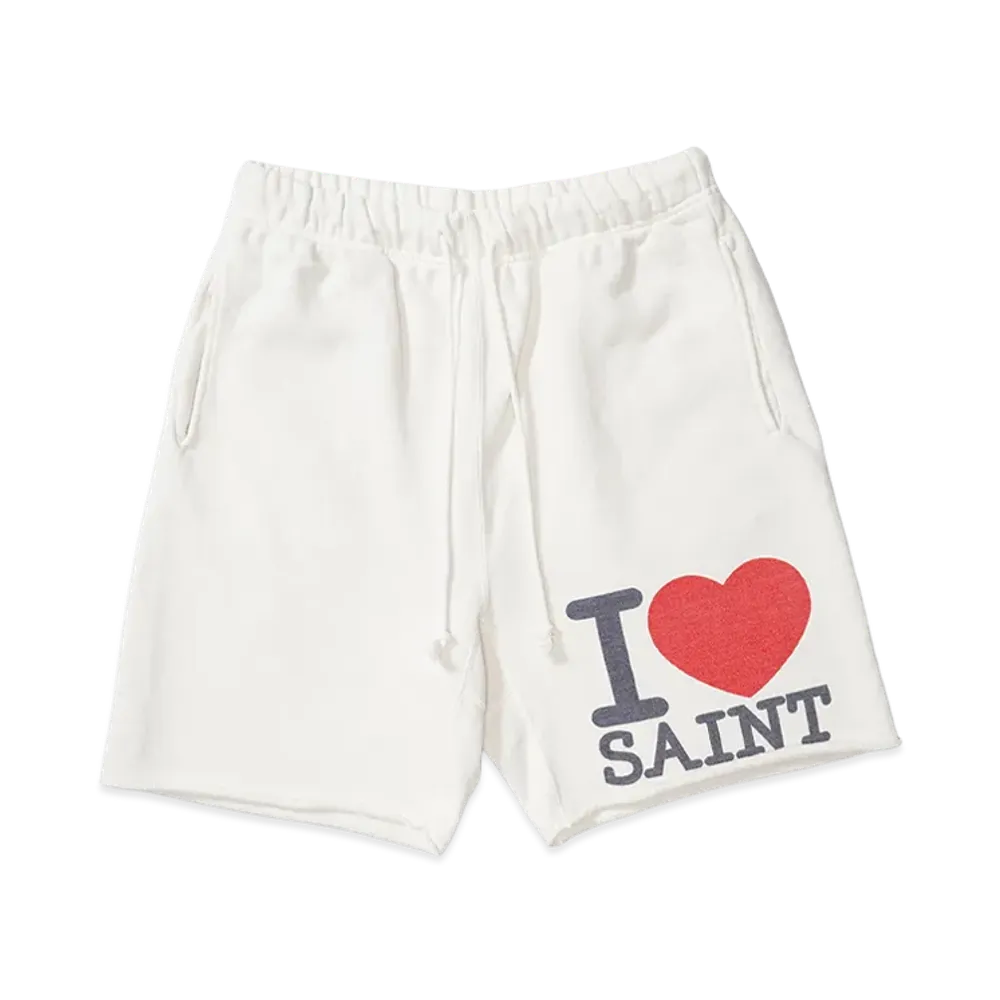 SAINT Mxxxxxx Sweat Shorts I Love Saint "White"