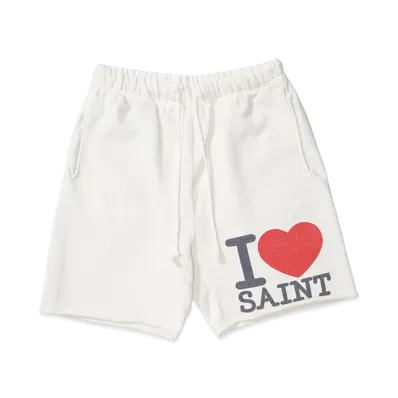SAINT Mxxxxxx Sweat Shorts I Love Saint "White"