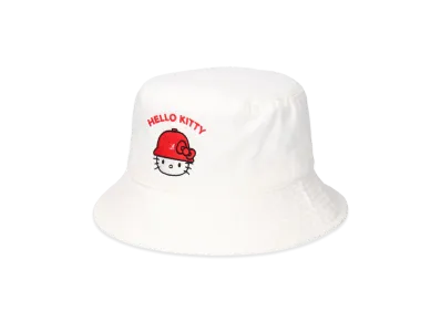 KANGOL x HELLO KITTY Washed Bucket "White"
