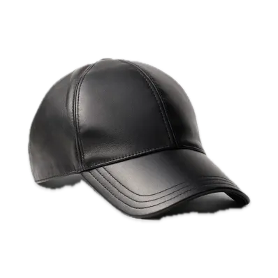 PRADA Nappa Leather Baseball Cap "Black"