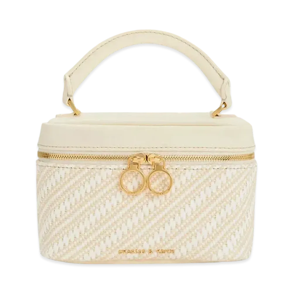 CHARLES & KEITH Woven Two-Way Zip Mini Bag "Multi"