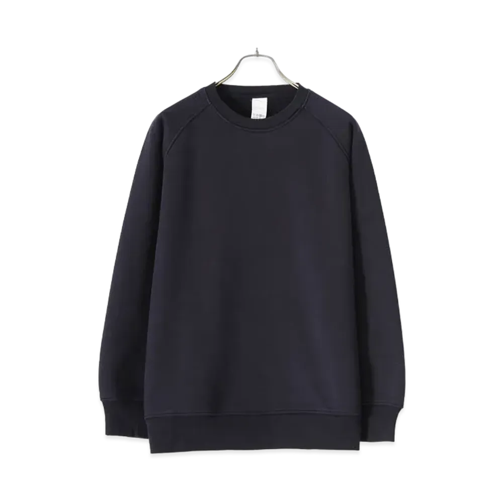 COMOLI Cotton Hanging Fleece Crew Neck "Navy"
