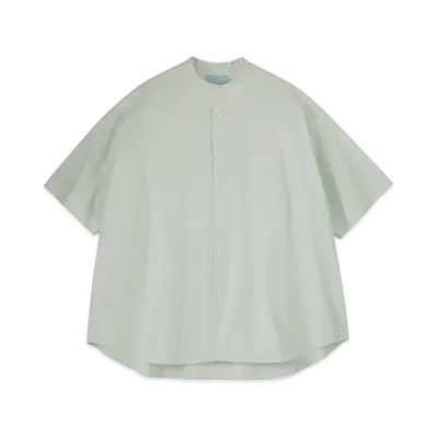 Graphpaper Alumo For Gp S/S Oversized Band Collar Shirt "Pale Green"