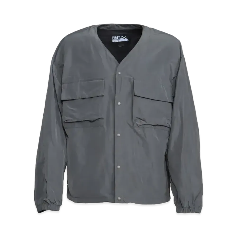 FIRST DOWN MEMORY CARDIGAN "Charcoal Gray"