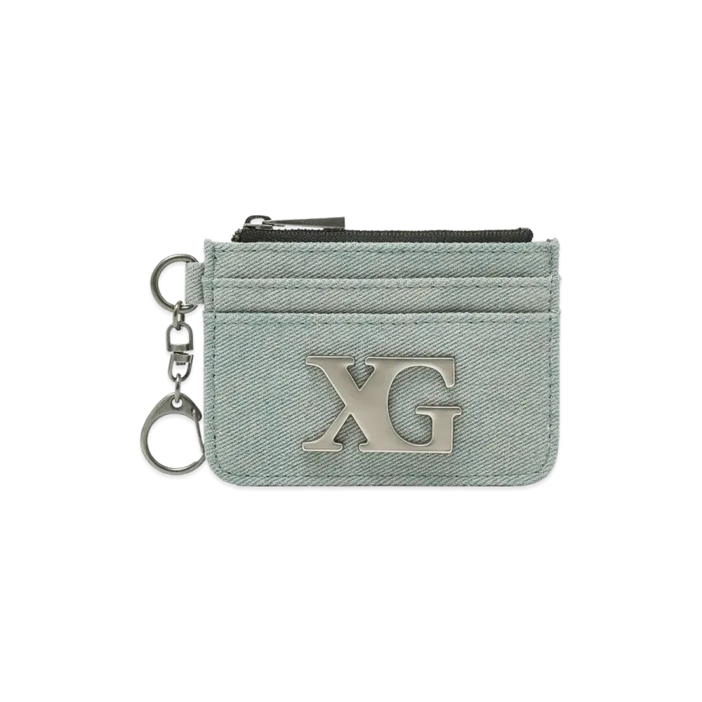 X-Girl Women's Xg Emblem Clasp Card Case "Light Indigo"