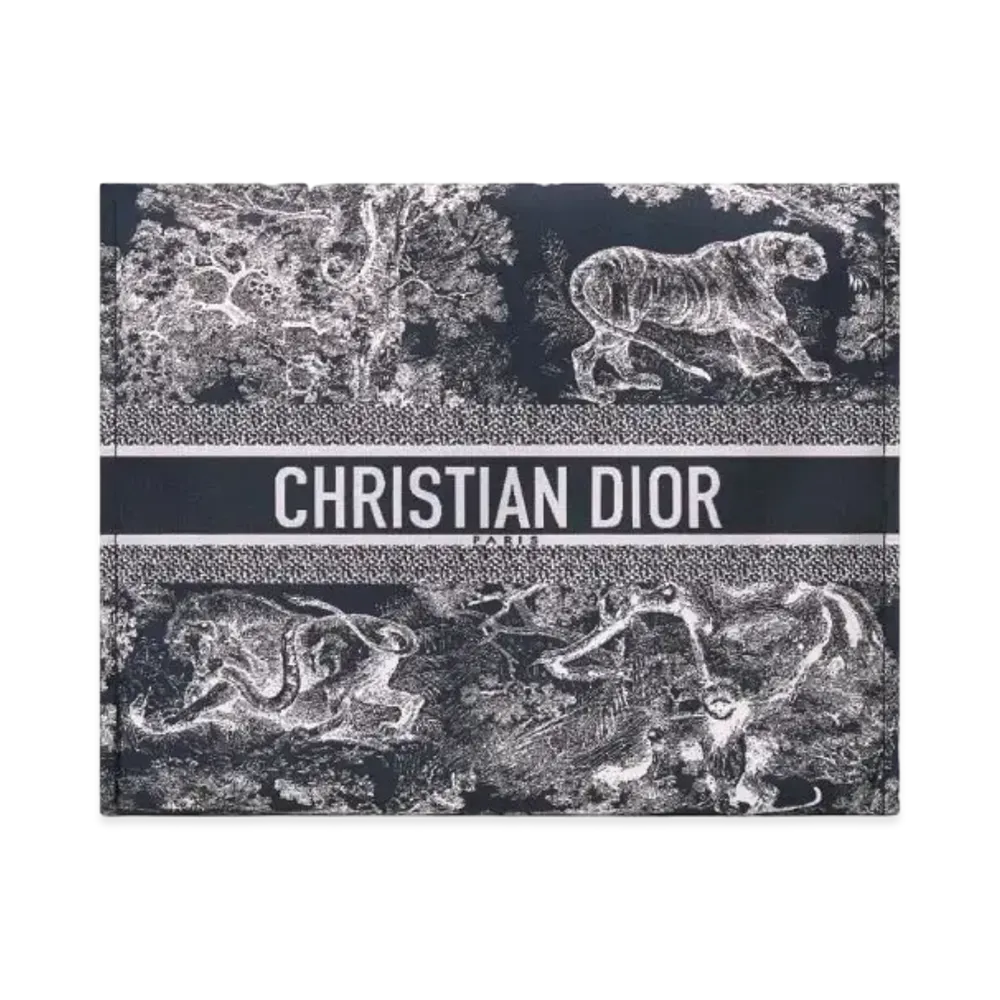 Dior Travel Pouch Toile De Jouy Reverse Technical Fabric "Blue"