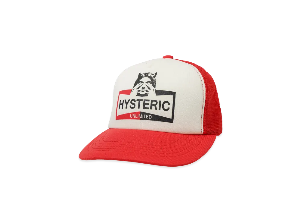 HYSTERIC GLAMOUR Hysteric Unlimited Mesh Cap "Red"