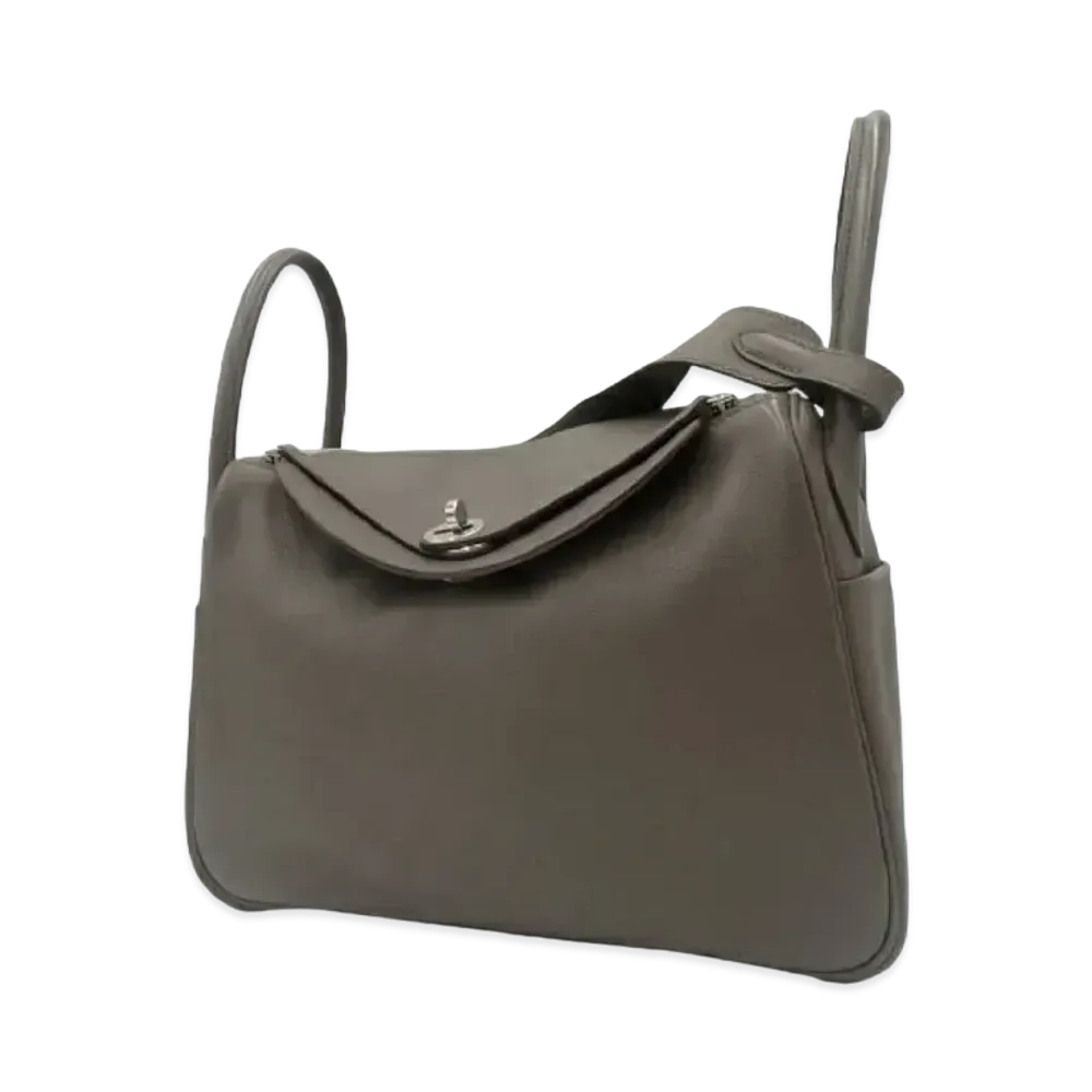 Hermes Lindy Swift Leather Hand Bag "Etain"