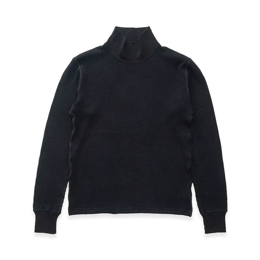 visvim Solar Waffle Skivvy L/S (Superfine) "Black"