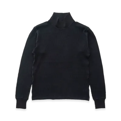 visvim Solar Waffle Skivvy L/S (Superfine) "Black"