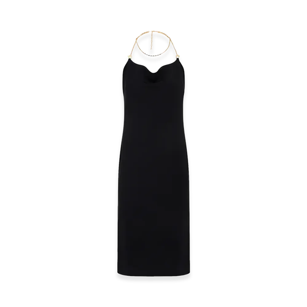 Bottega Veneta Women's Viscose Midi Dress "Black"