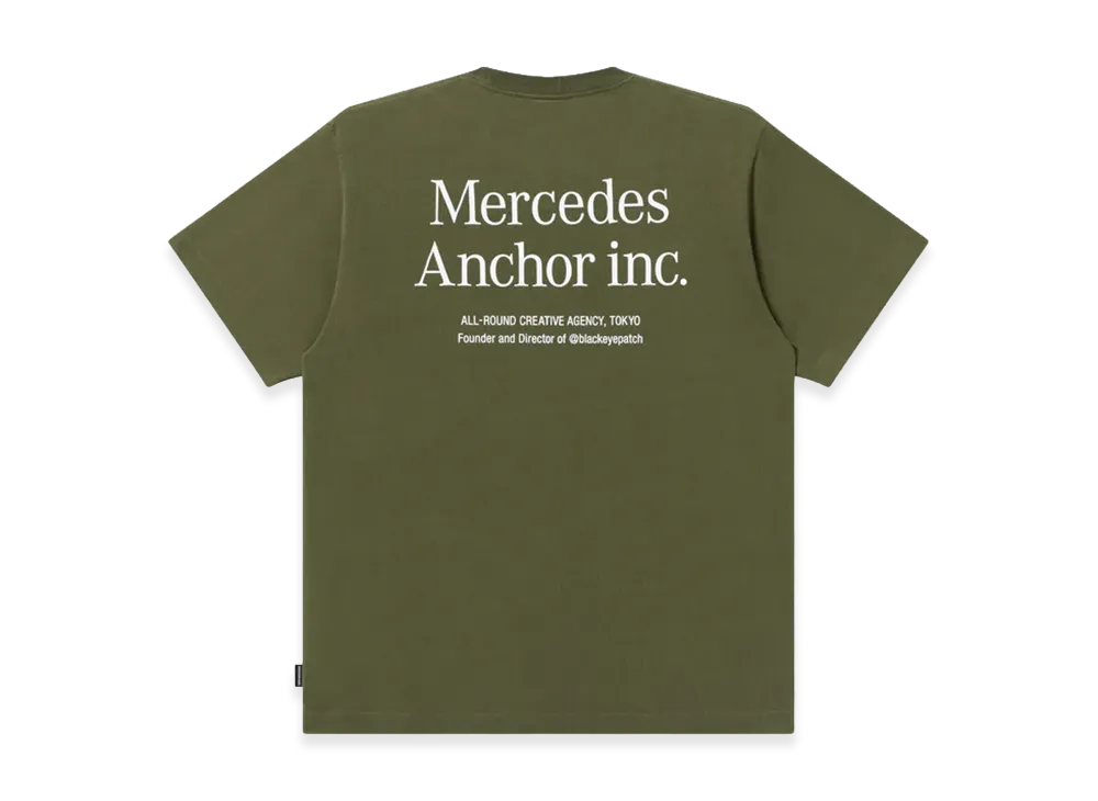 Mercedes Anchor inc. Logo Pocket Tee "Olive"