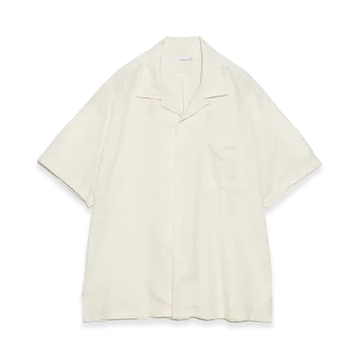 nanamica Open Collar Panama S/S Shirt "Off White"