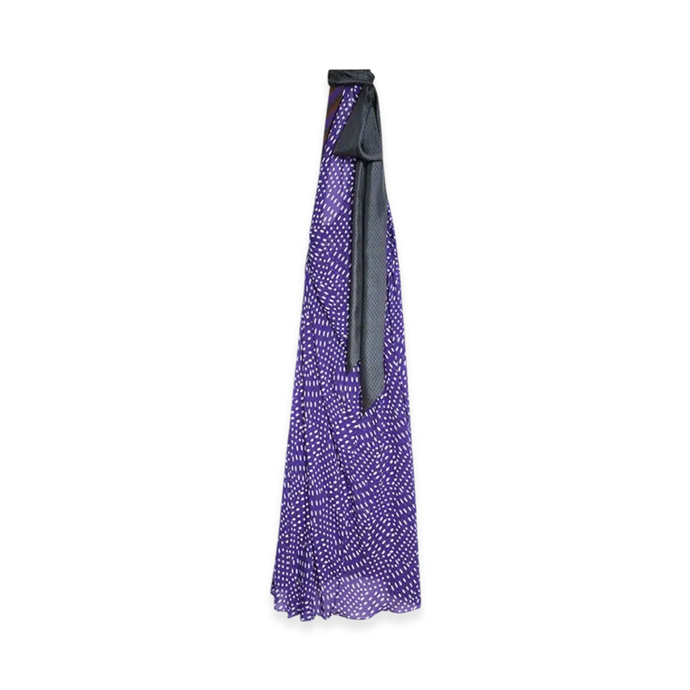 DRIES VAN NOTEN Women's Silk Evening Dress "Purple"