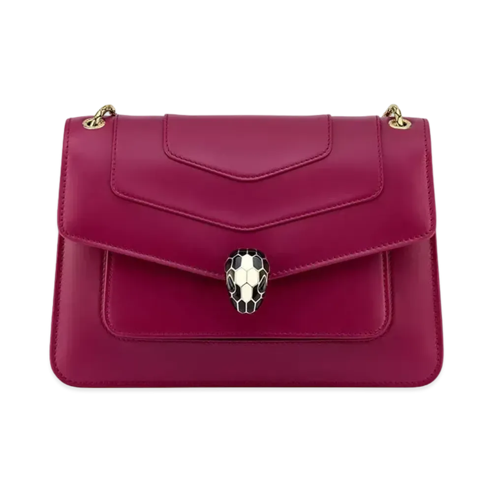BVLGARI Serpenti Forever Shoulder Bag "Anemone Spinel Pinkish Red"