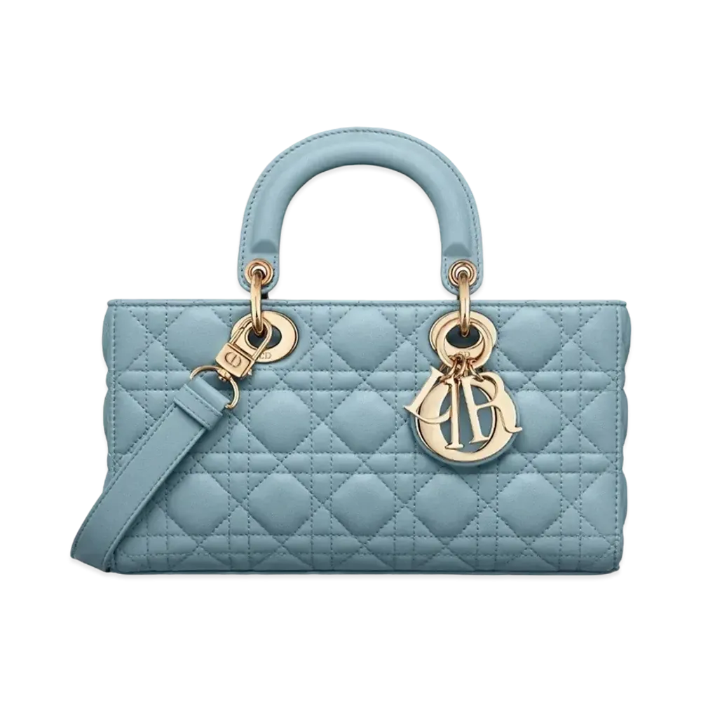 Dior Medium Lady D-Joy Bag Cannage Lambskin "Horizon Blue"