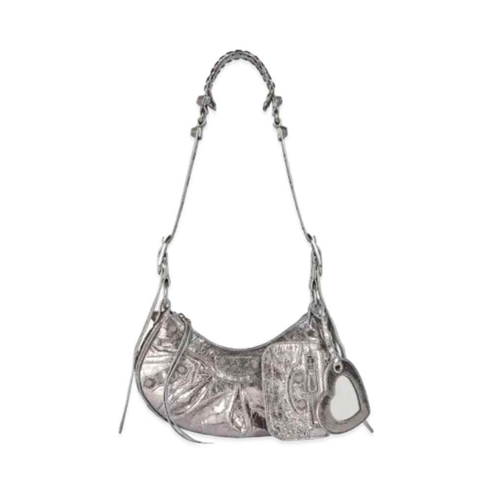 BALENCIAGA Women's Le Cagole XS Shoulder Bag "Silver"