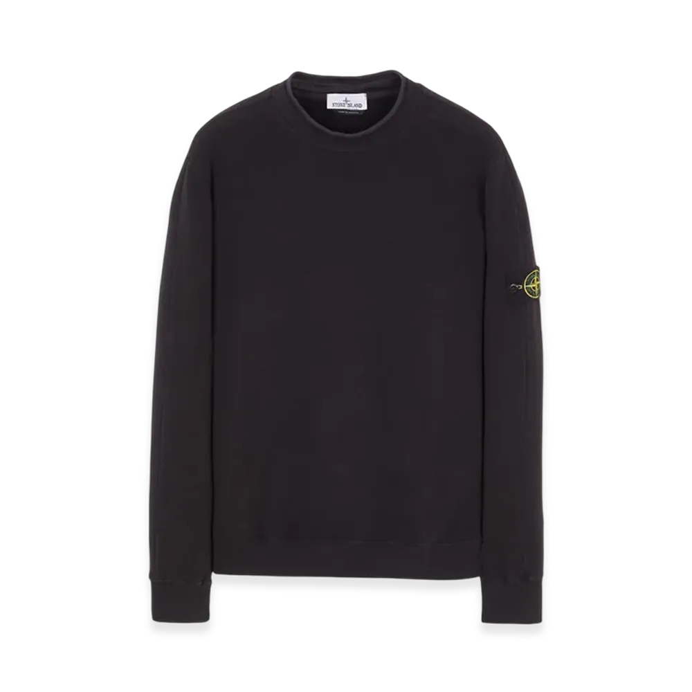 Stone Island 61352 Stretch Cotton Fleece Mock Turtleneck Sweatshirt - 23FW "Black"