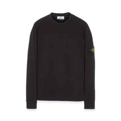 Stone Island 61352 Stretch Cotton Fleece Mock Turtleneck Sweatshirt - 23FW "Black"