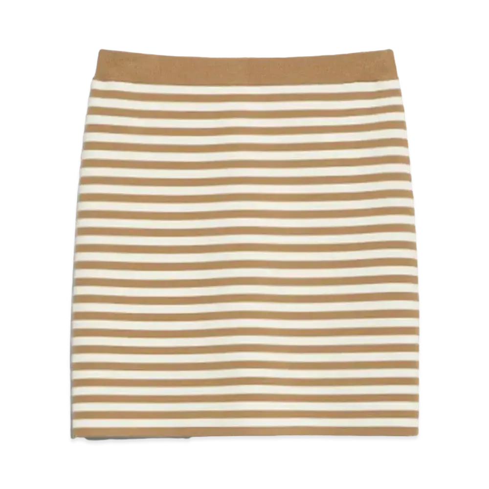 Max Mara Domizia Viscose Jacquard Knit Skirt "Honey"