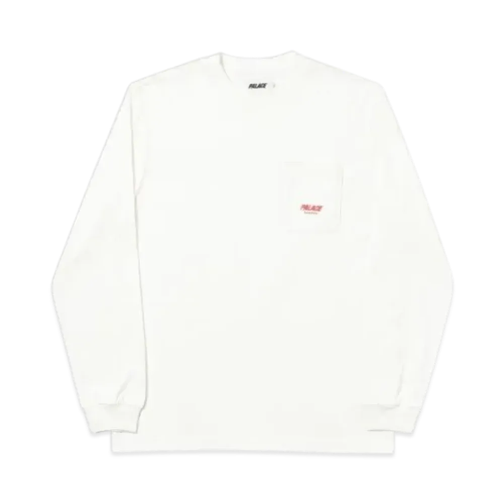 PALACE P-Line Pocket Longsleeve "White"