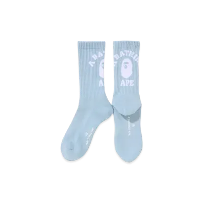 A BATHING APE Woman's College Socks "Sax"