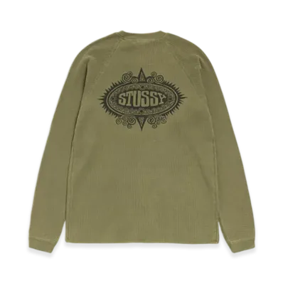 Stussy Mantra Raglan Thermal "Olive"
