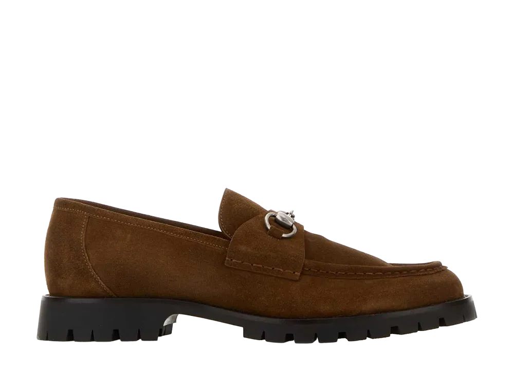 GUCCI Brown Suede Loafers "Brown"