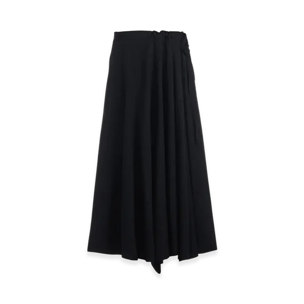 Yohji Yamamoto Gabardine Gather Skirts "Black"