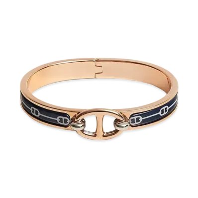 Hermes Mini Clic Chaine D'ancre Bracelet "Rose Gold/Lilac"