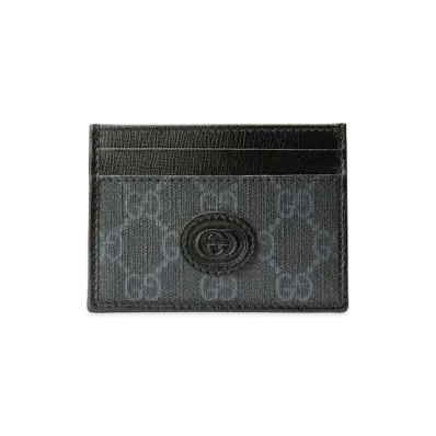 GUCCI Card Case with Interlocking G "Black"