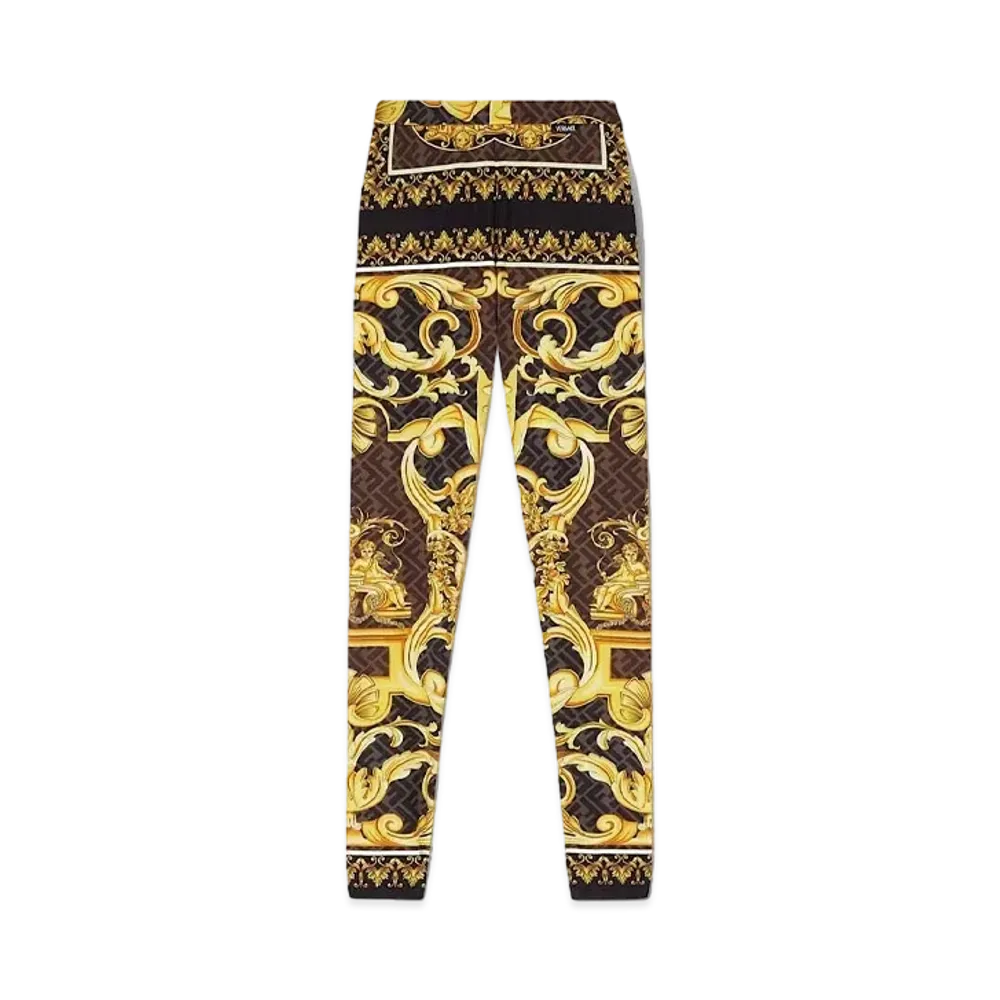 FENDI x Versace Fendace Gold Baroque Leggins