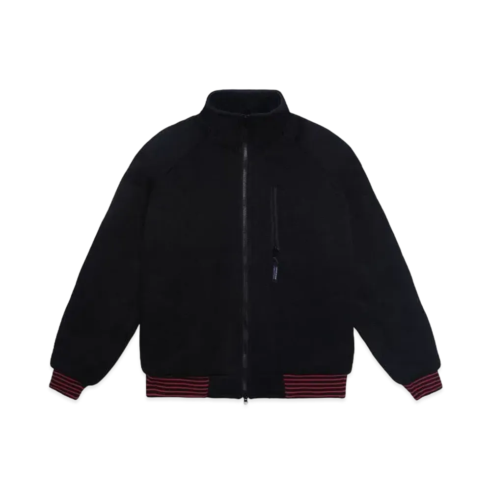 BOW WOW PILE FLEECE JACKET 【UNISEX】 "BLACK×RED"